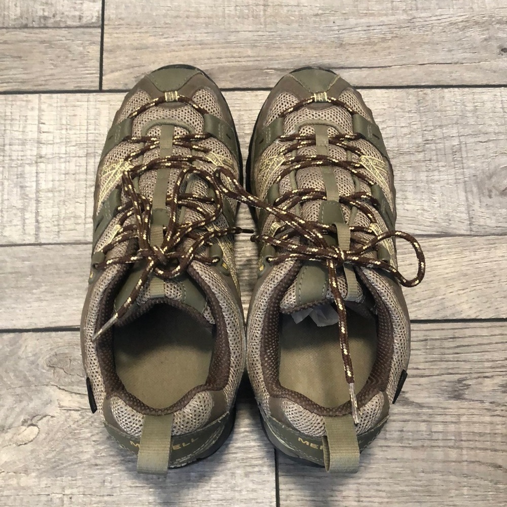 Merrell Olive Green and Brown Hiking Shoes